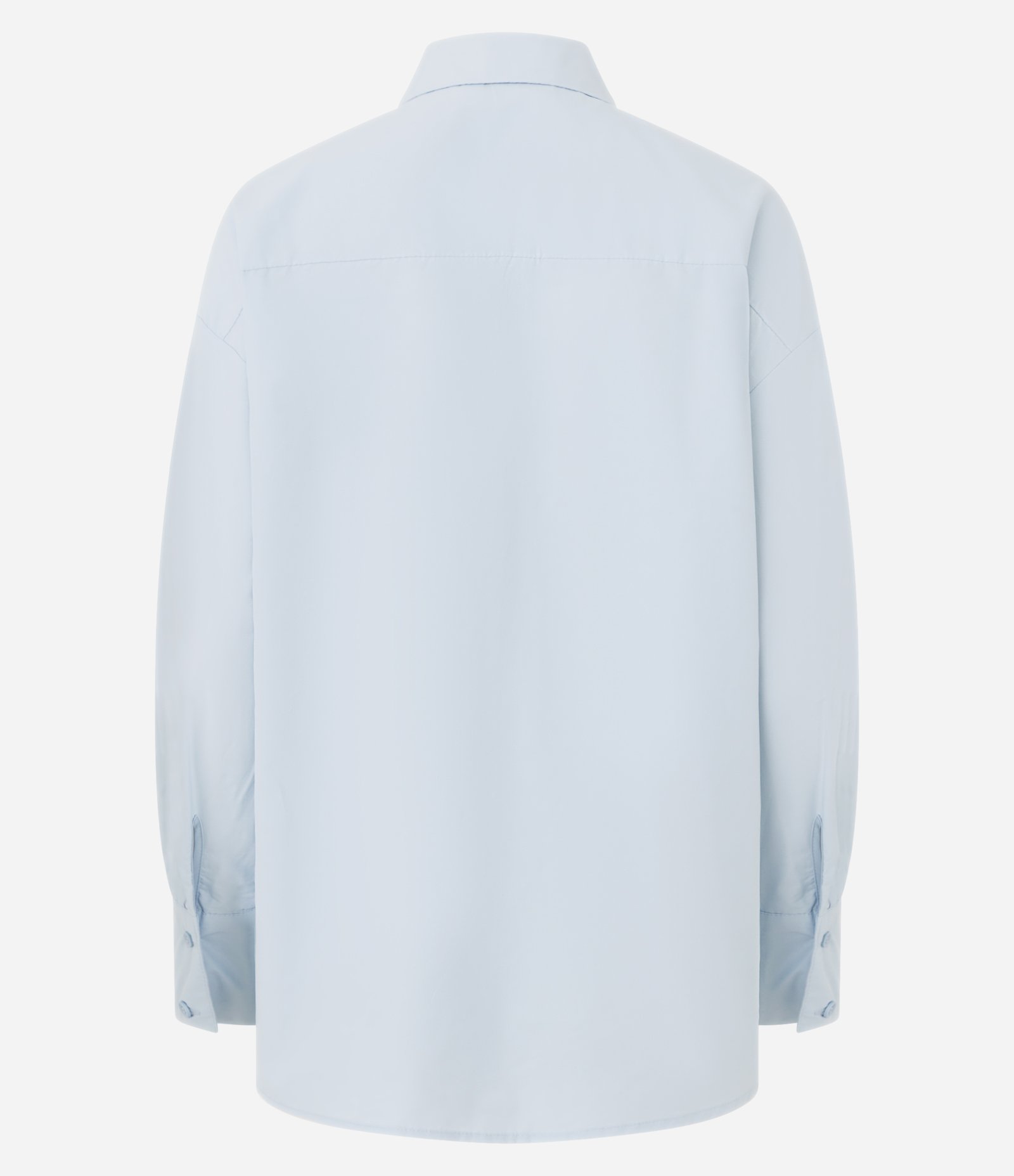 Camisa Oversized em Tricoline Efeito Empapelada Azul 3