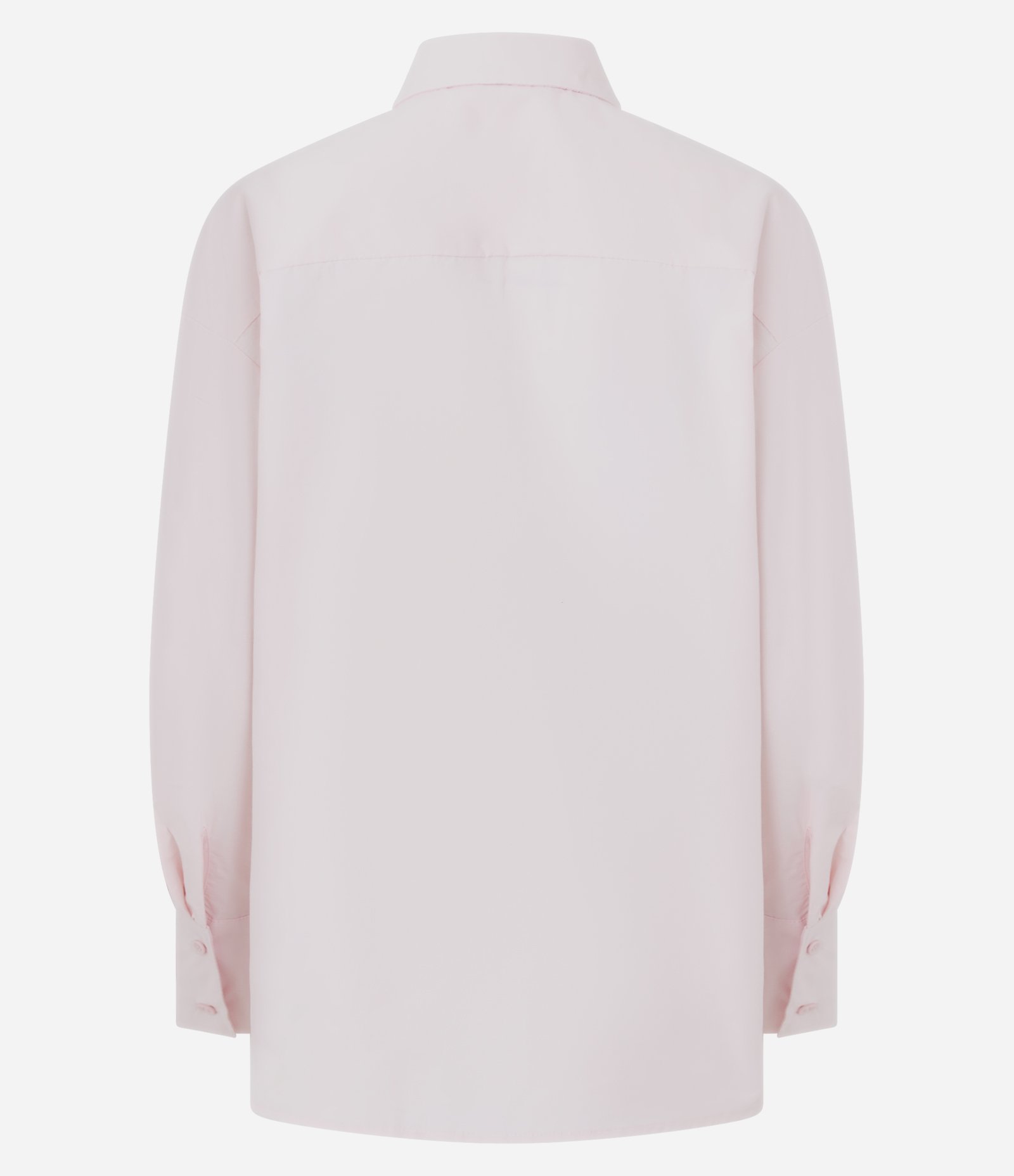 Camisa Oversized em Tricoline Efeito Empapelada Rosa 2