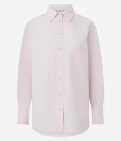 Camisa Oversized em Tricoline Efeito Empapelada