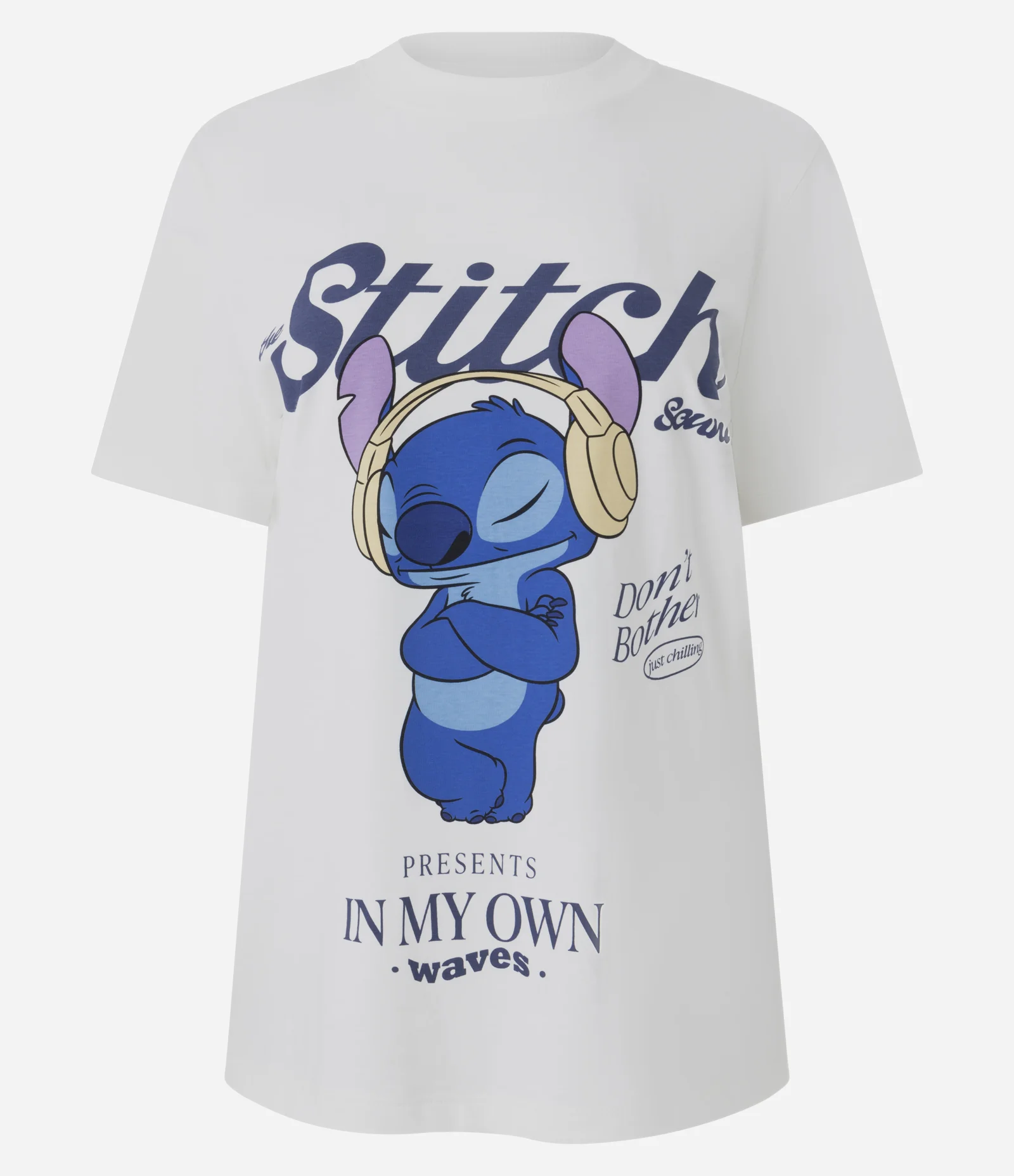 Camiseta em Algodão com Estampa do Stitch Branco 2