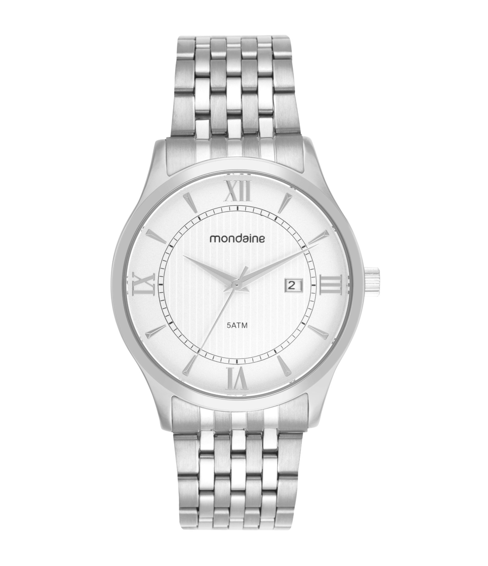 Relógio Cronógrafo Aço Masculino Mondaine Prata 1