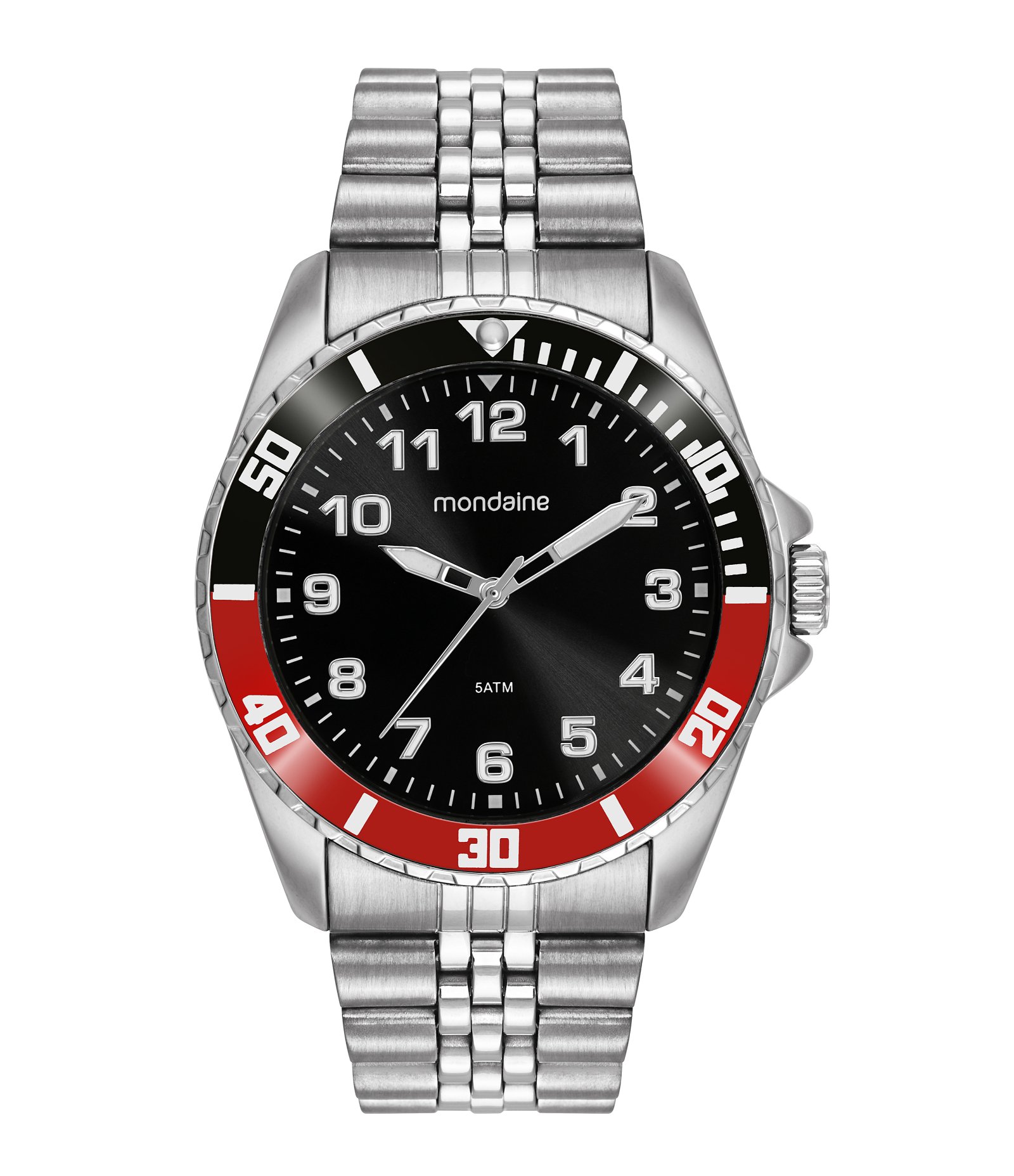 Relógio Analógico Aço Masculino Mondaine Prata 1