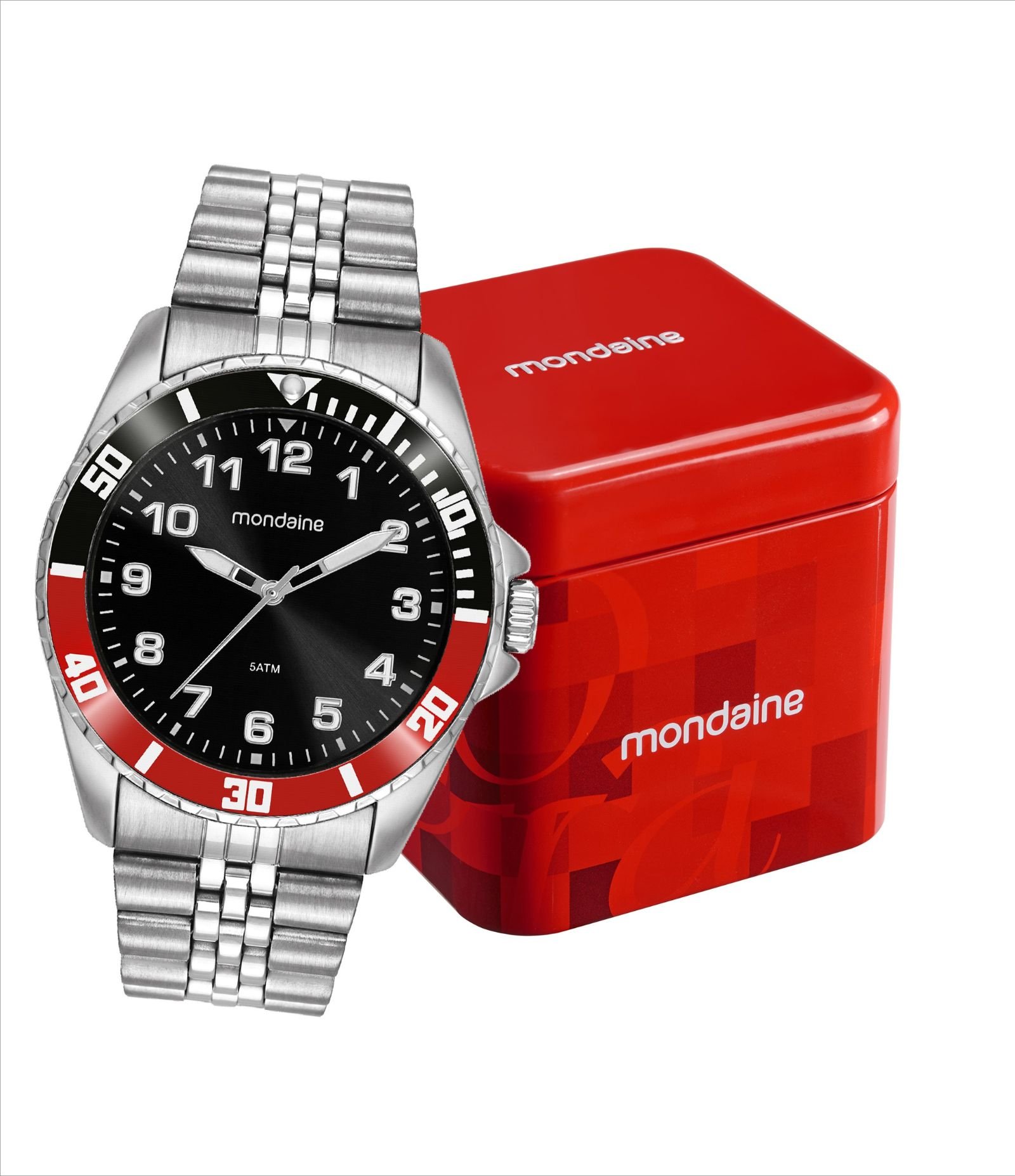 Relógio Analógico Aço Masculino Mondaine Prata 2