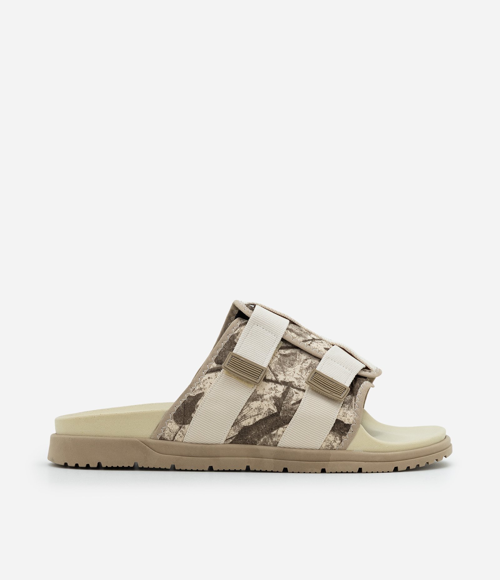 Chinelo Slide Camuflado com Tiras Ajustáveis Off White 1