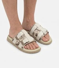 Chinelo Slide Camuflado com Tiras Ajustáveis