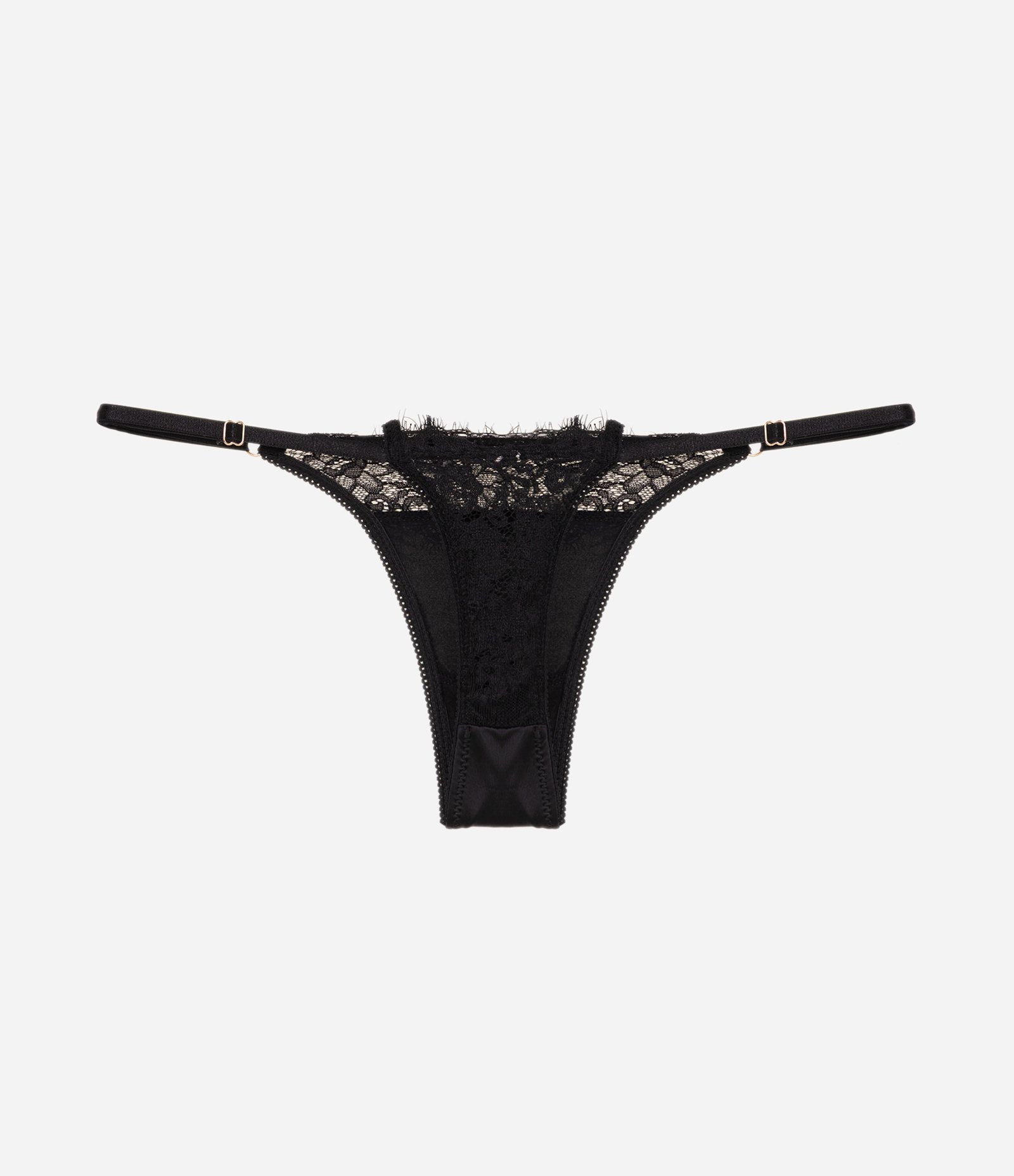 Calcinha String Fio em Microfibra com Renda Traseira Preto 6
