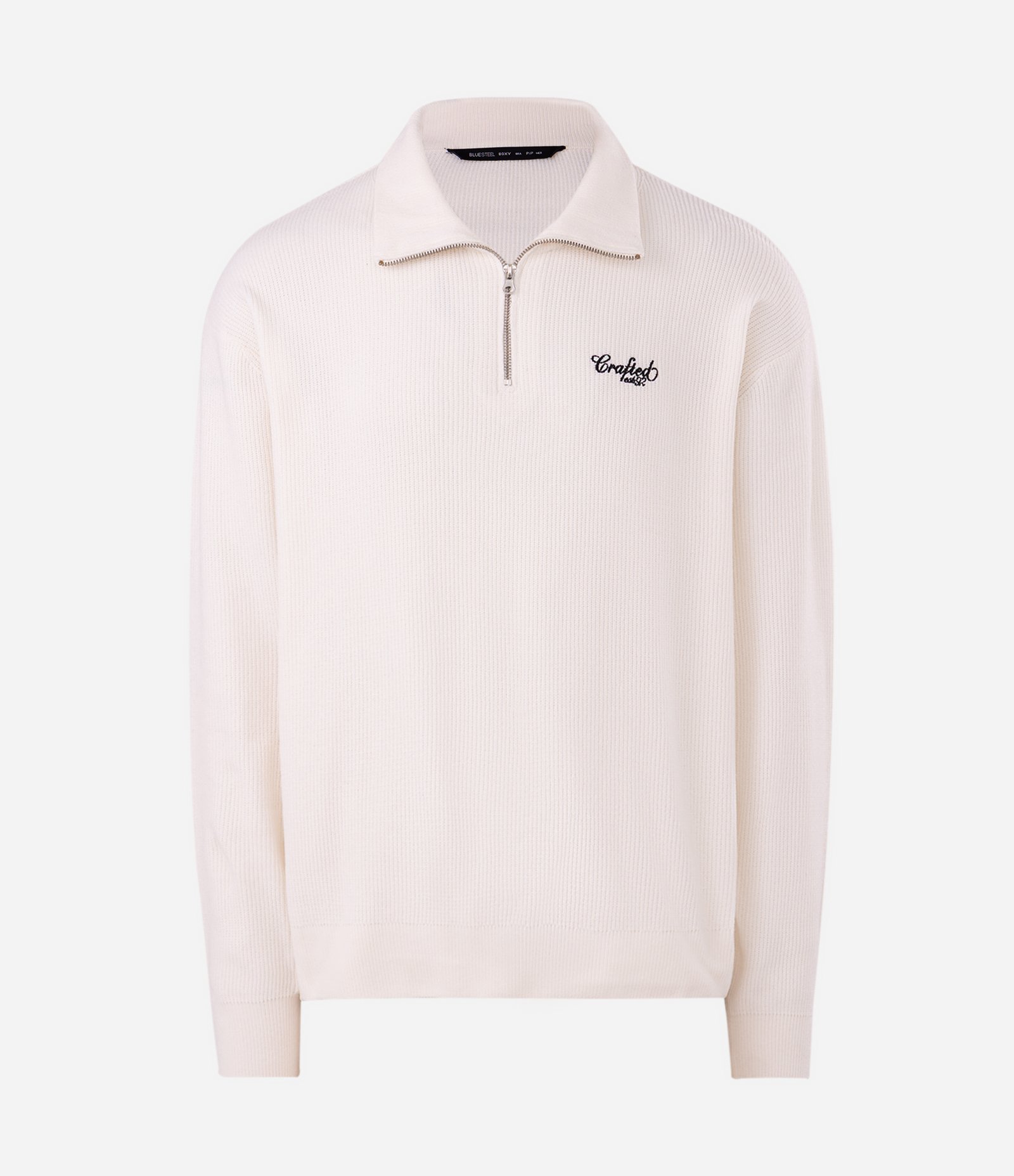 Suéter Chenille Half Zíper Crafted Off White 4