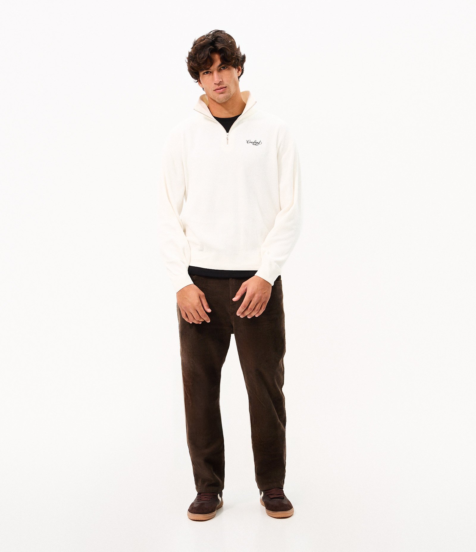 Suéter Chenille Half Zíper Crafted Off White 2