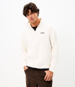 Suéter Chenille Half Zíper Crafted