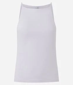 Blusa sem Manga com Decote Halter e Alça Elástico