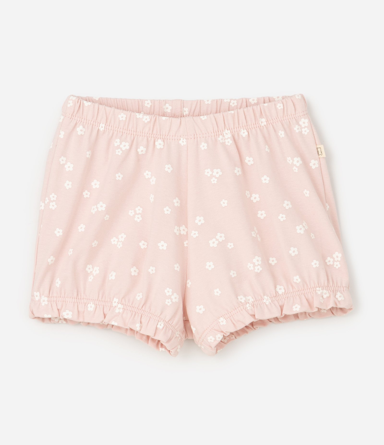 Conjunto Infantil com Bata e Short Floral – Tam 0 a 18 Meses Rosa Claro 5