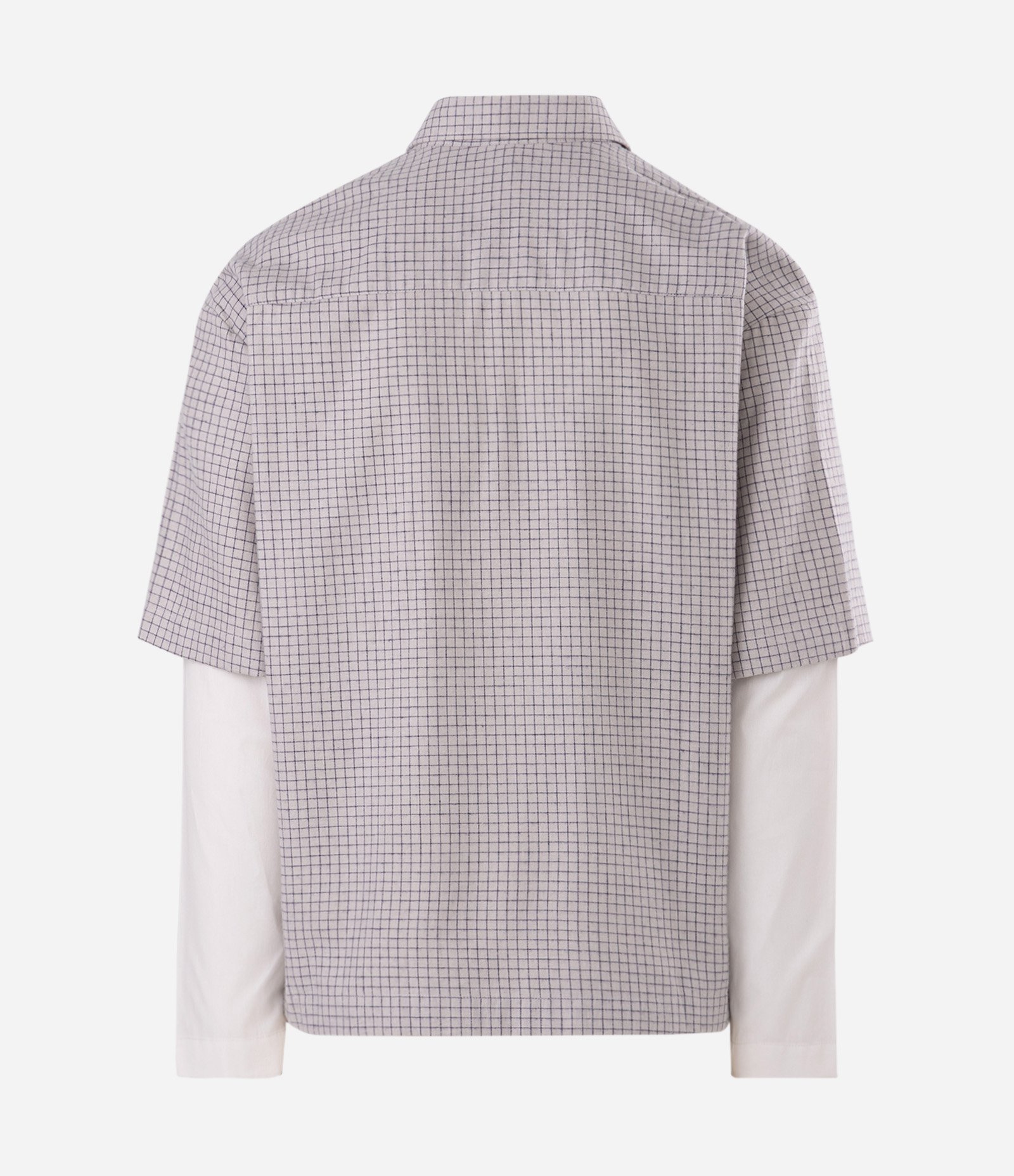 Camisa Xadrez Manga Longa com Sobreposição Off White 2