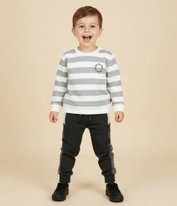 Calça Infantil com Recortes Tricolor e Cordão – Tam 1 a 5 Anos