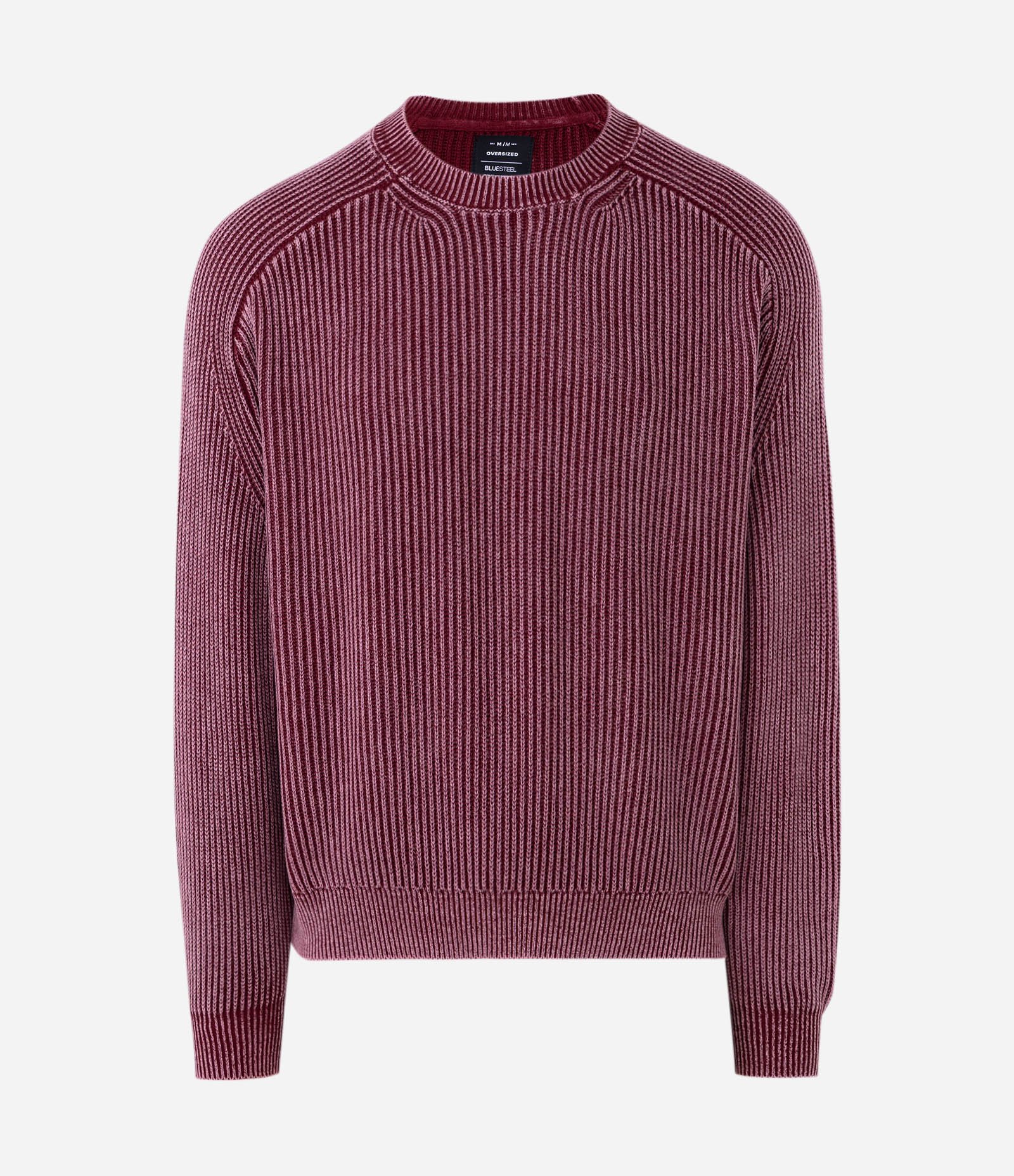 Suéter Masculino Tricô Pesado Texturizado Raglan Vermelho 4
