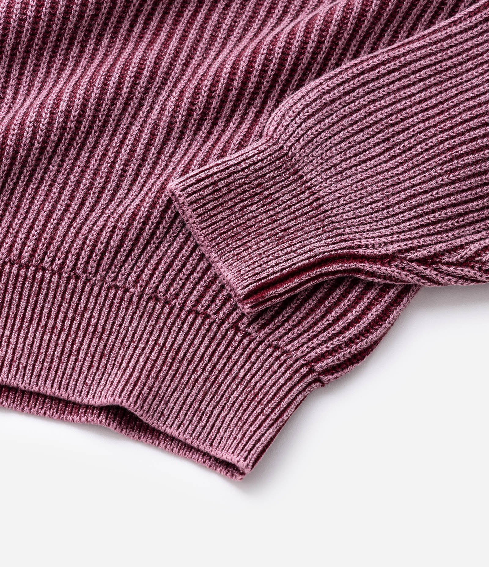 Suéter Masculino Tricô Pesado Texturizado Raglan Vermelho 7