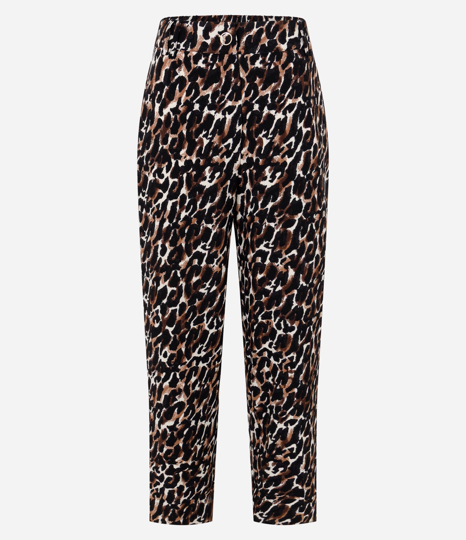 Calça Cenoura em Crepe com Estampa Animal Print Marrom 6