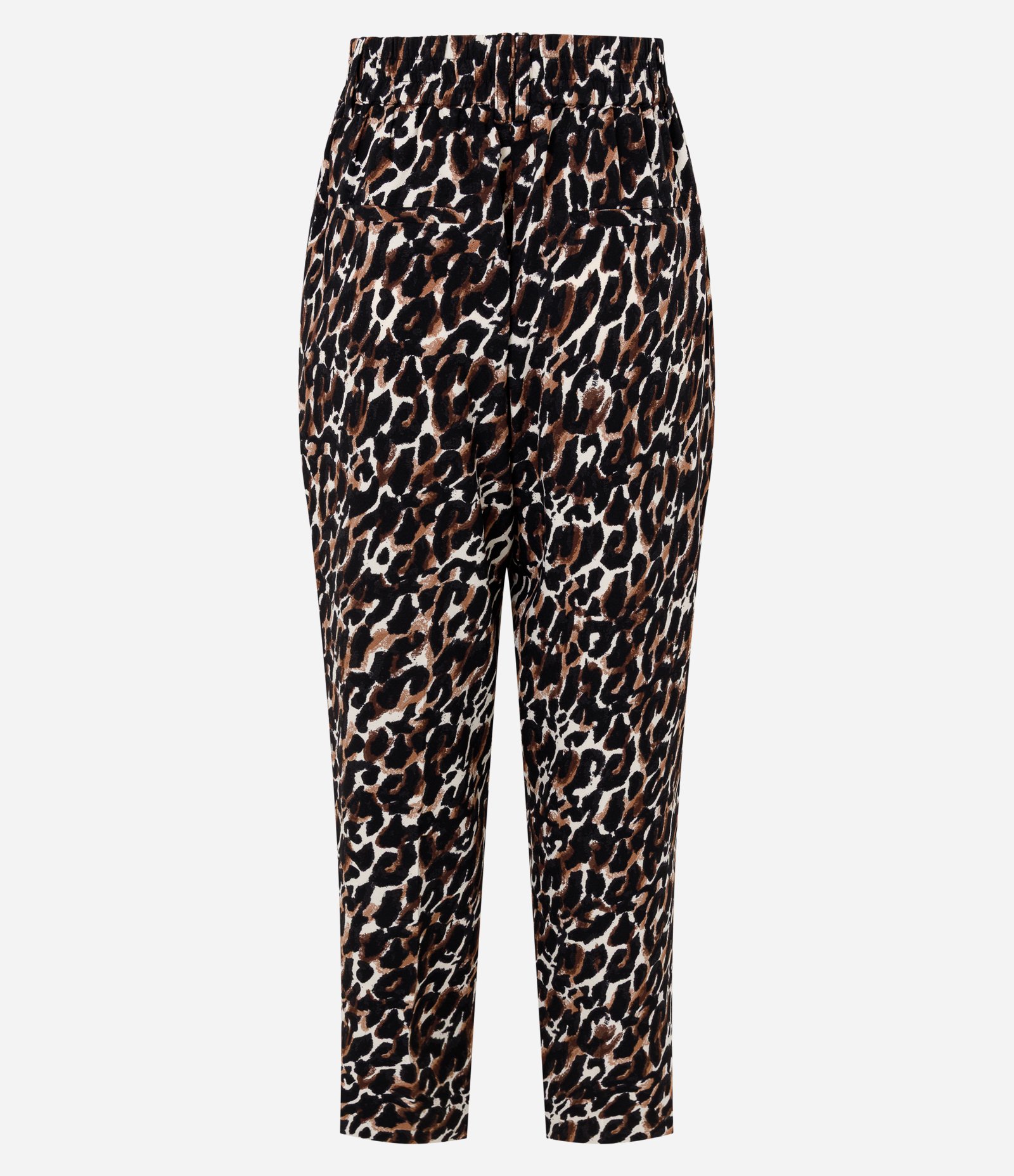 Calça Cenoura em Crepe com Estampa Animal Print Marrom 8