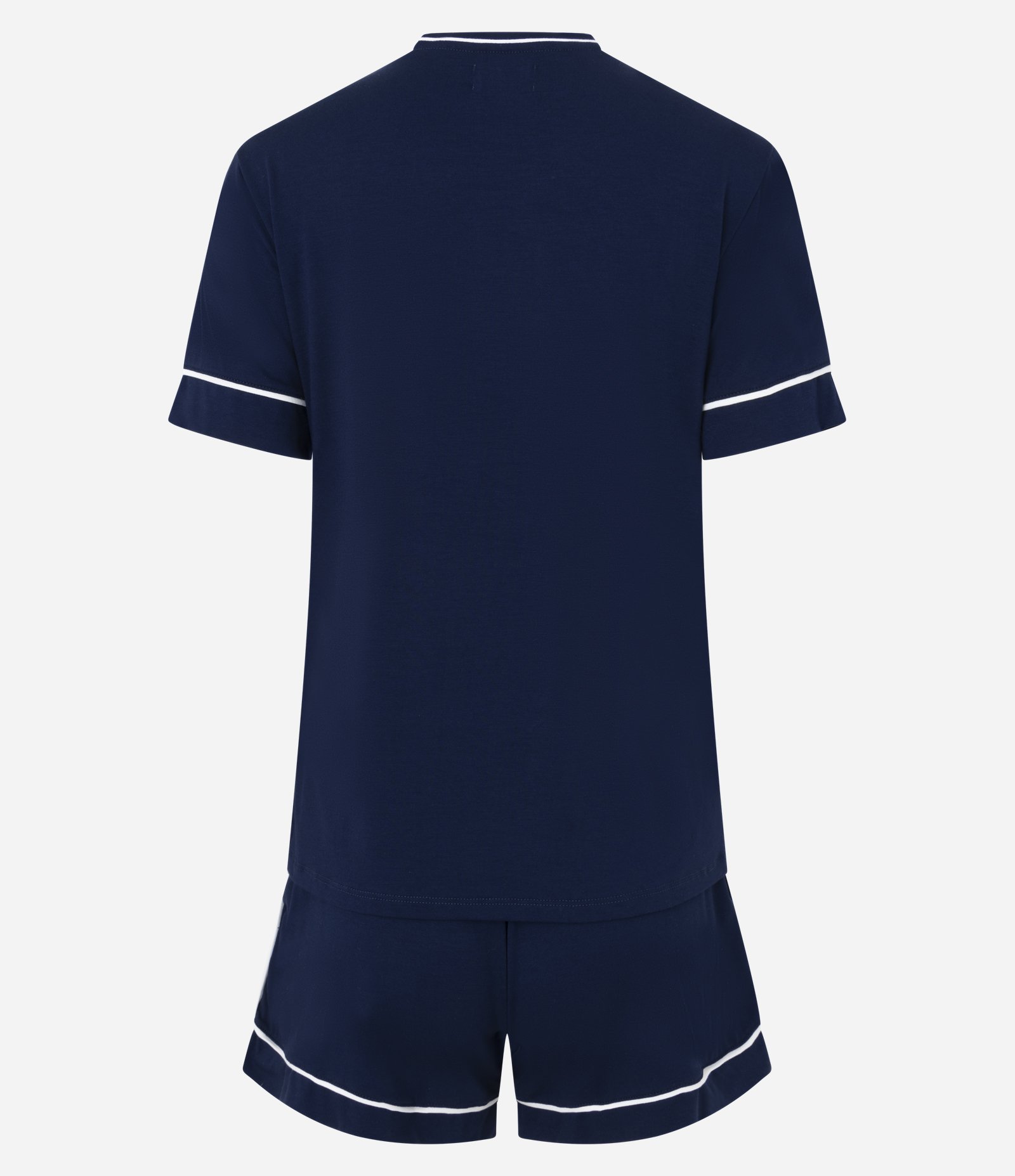 Pijama Short Doll em Viscolycra com Viés Contrastantes Azul 2