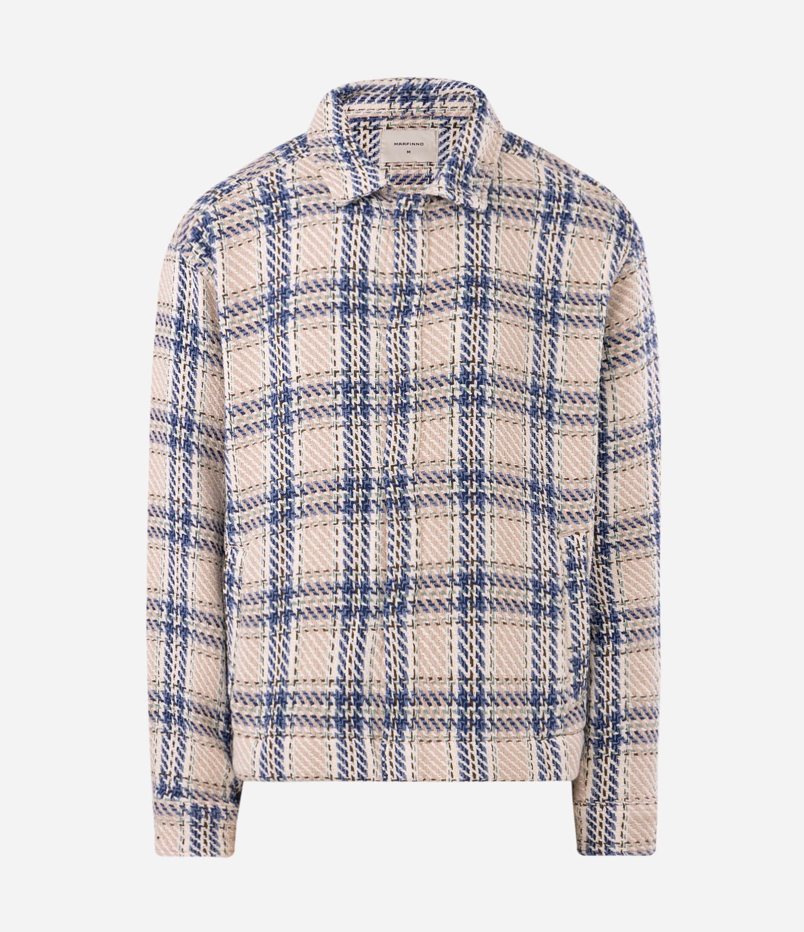 Jaqueta Tweed Xadrez com Listras Branco 5
