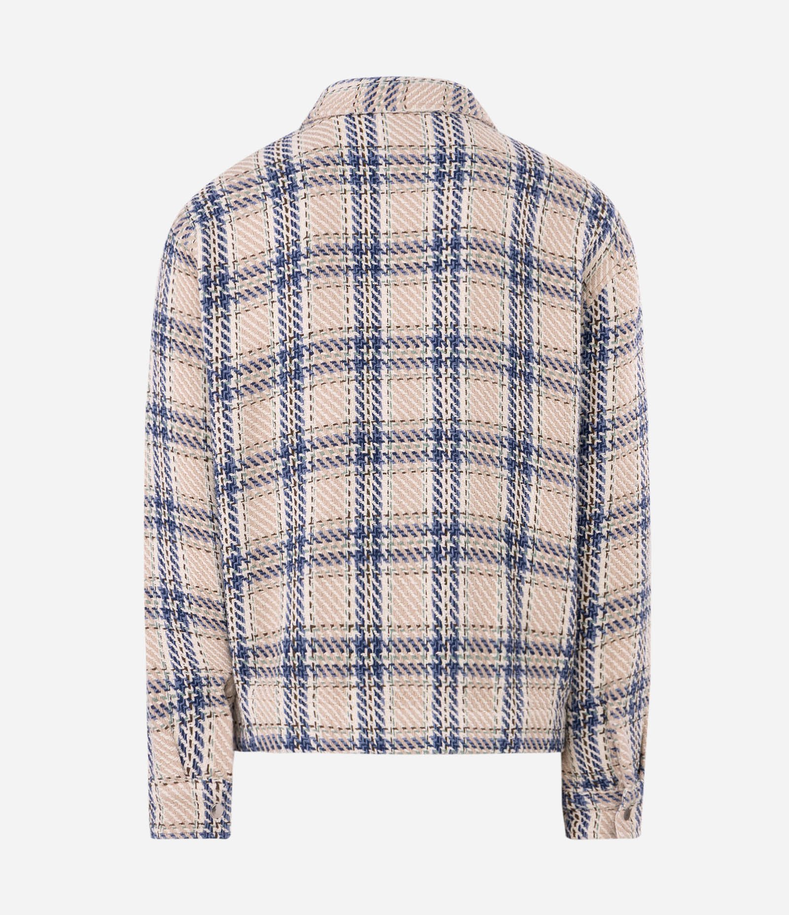Jaqueta Tweed Xadrez com Listras Branco 6