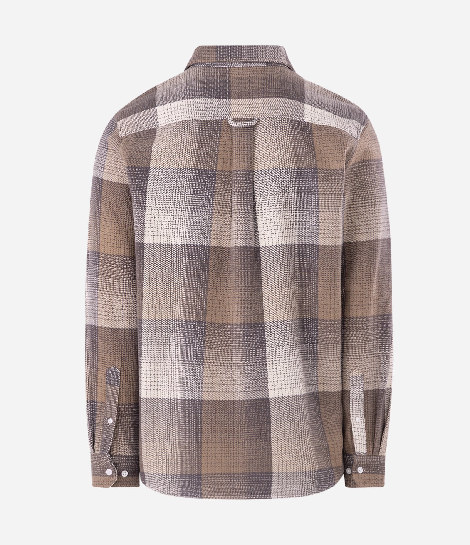 Camisa Flanela Xadrez com Listras Marrom 2