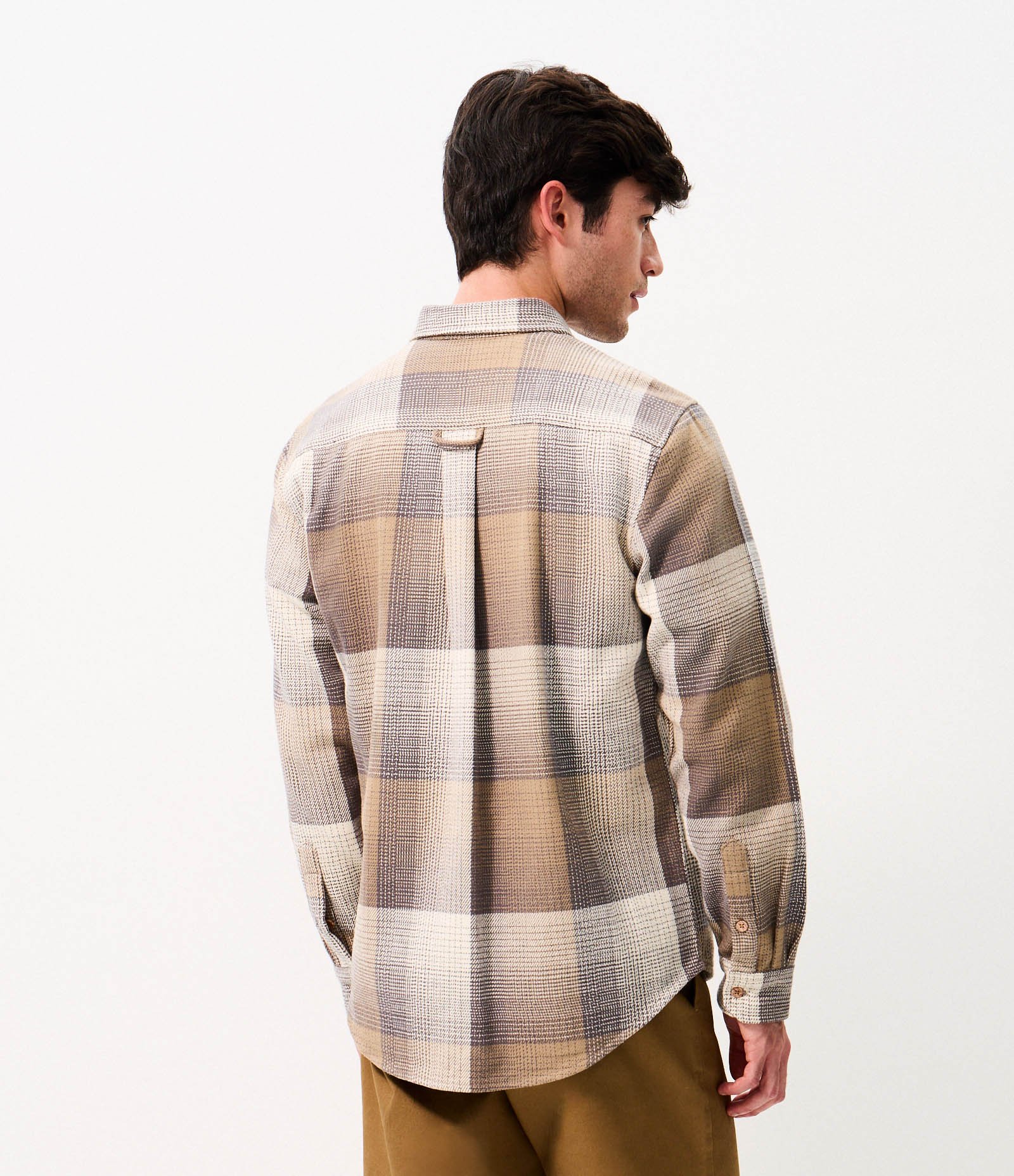 Camisa Flanela Xadrez com Listras Marrom 3