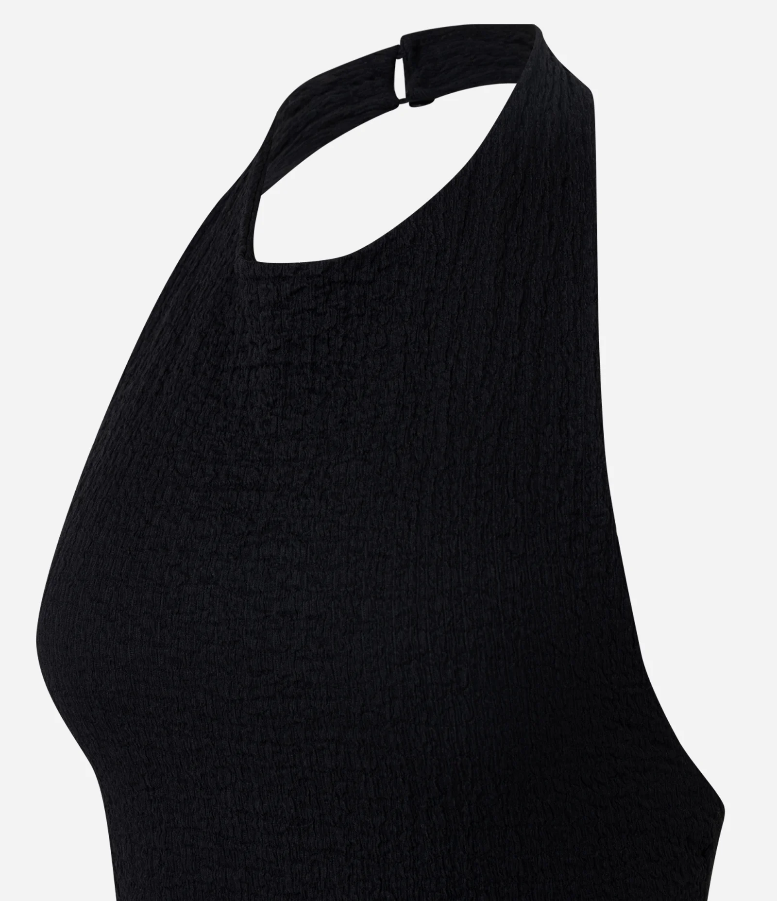 Blusa Peplum Frente Única em Viscose Texturizada Preto 6