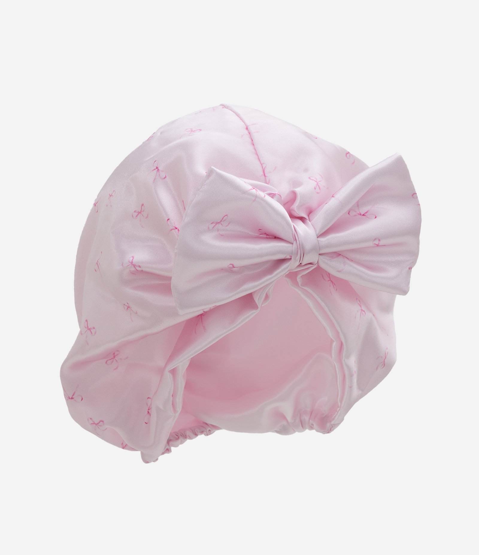Touca Turbante de Cetim com Laço Rosa Alchemia U 1