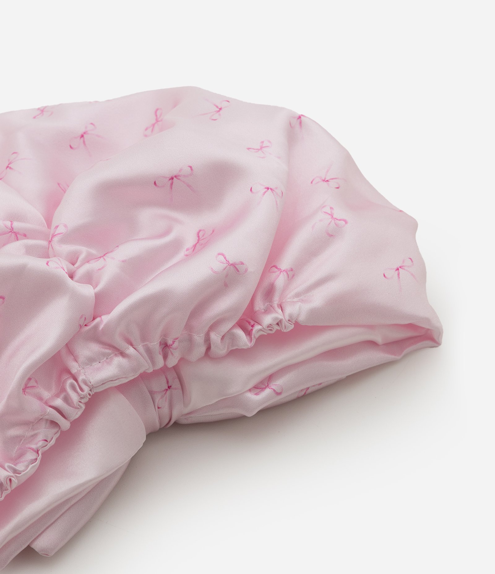 Touca Turbante de Cetim com Laço Rosa Alchemia U 2