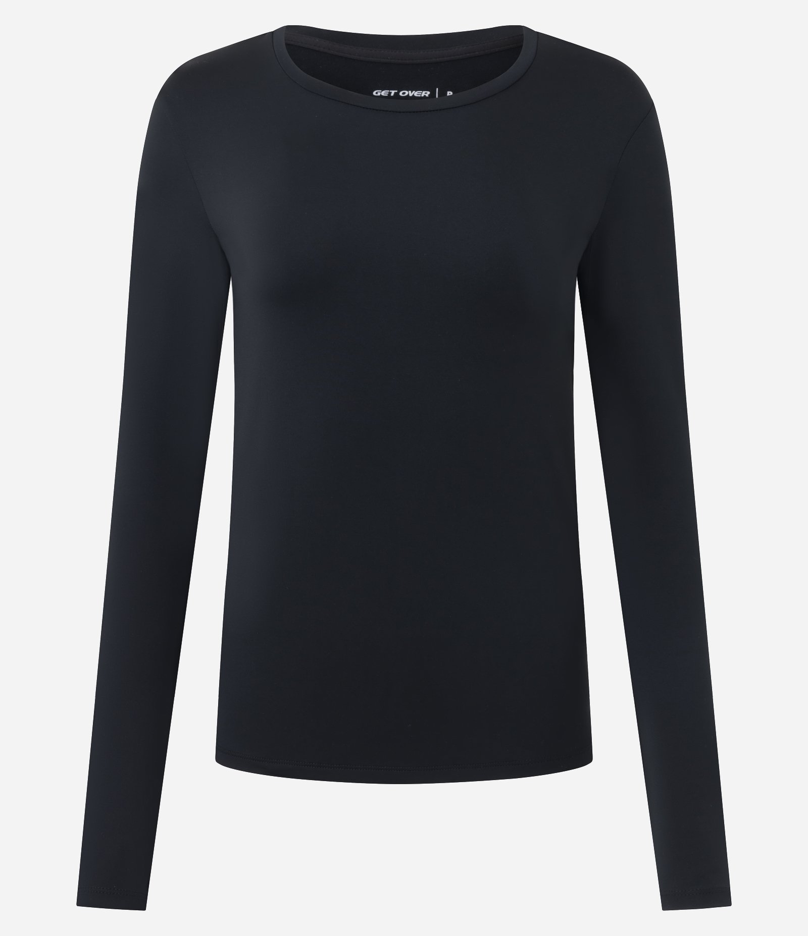 Camiseta Esportiva Regular em Microfibra Térmica Preto 1