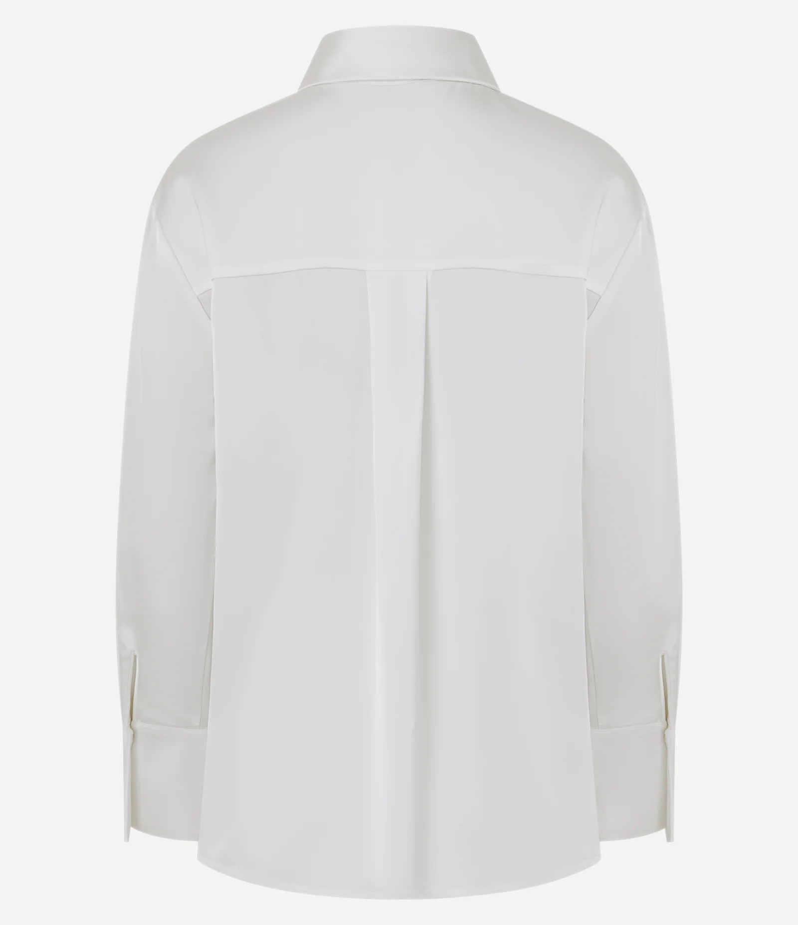 Camisa Acetinada com Gola Clássica Branco 2