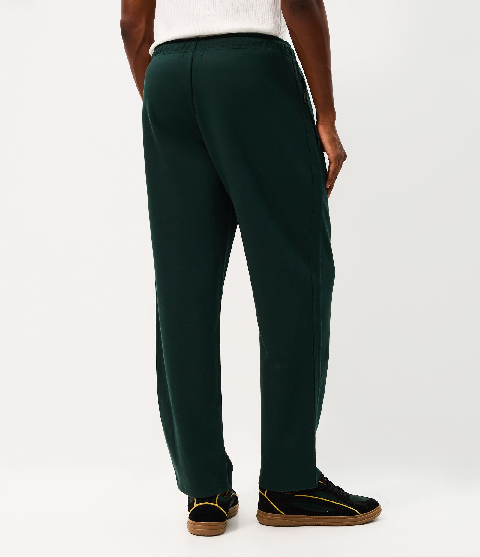 Calça Moletom Reta com Tape Lateral Verde 4