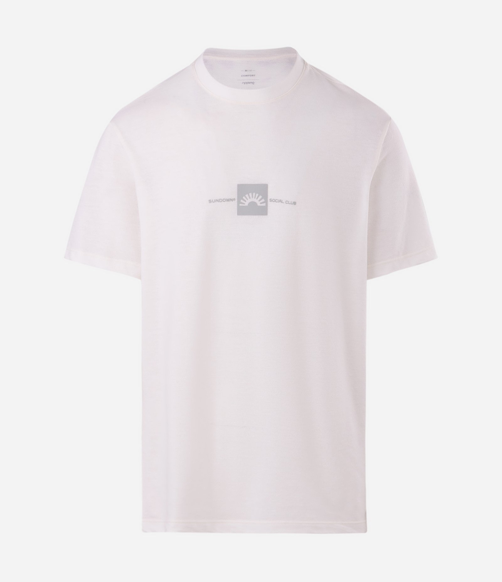 Camiseta Comfort com Estampa em Relevo Off White 1