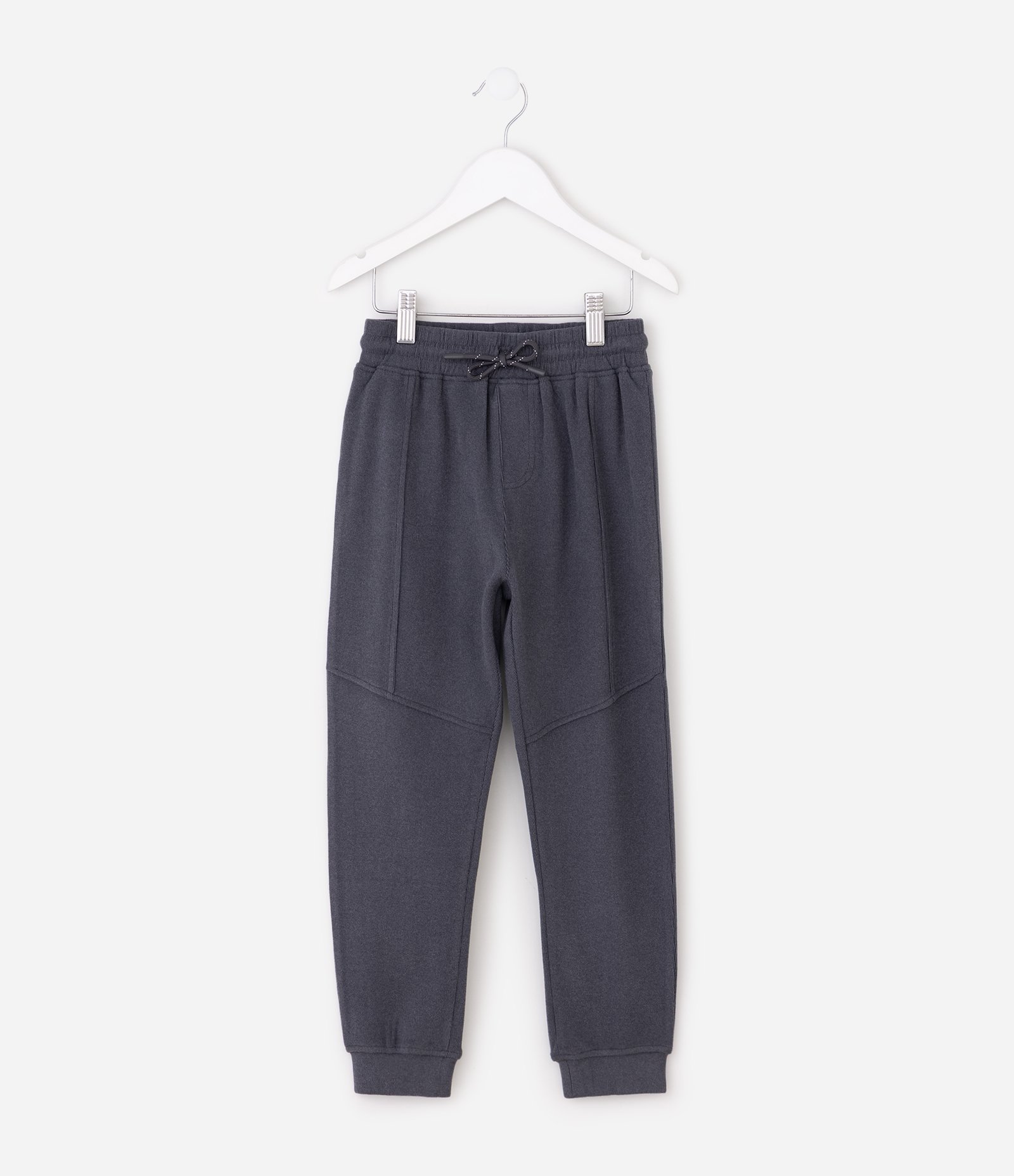 Calça Infantil em Fleece Canelado - Tam 1 a 6 Anos Cinza Escuro 1