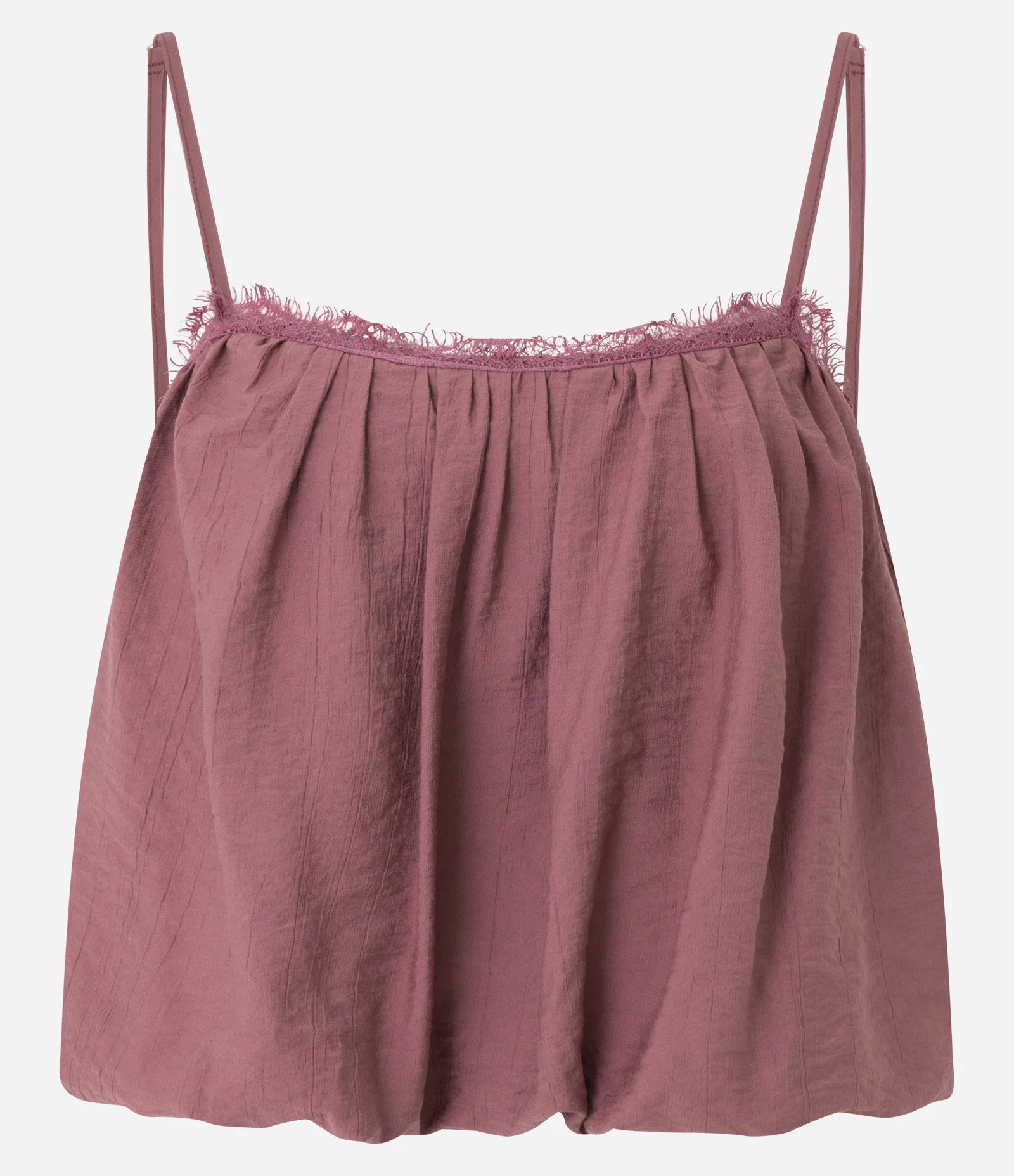 Blusa Balonê de Alcinha com Detalhes em Renda Rosa 1