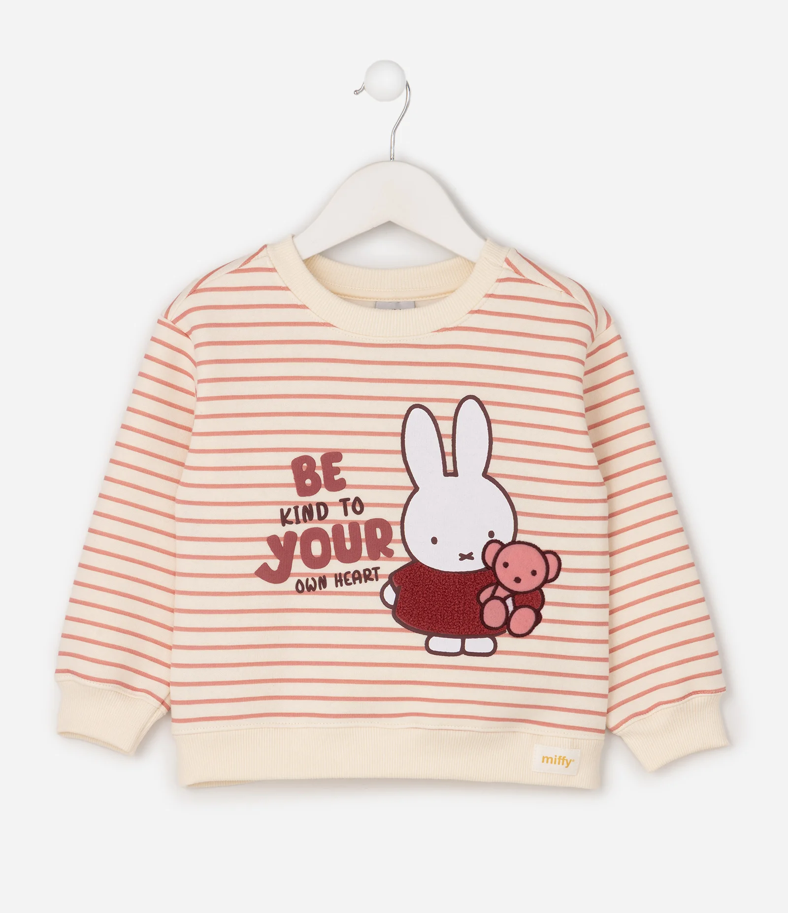 Casaco Infantil em Moletom com Estampa Miffy – Tam 1 a 5 Anos Off White/Rosa 2