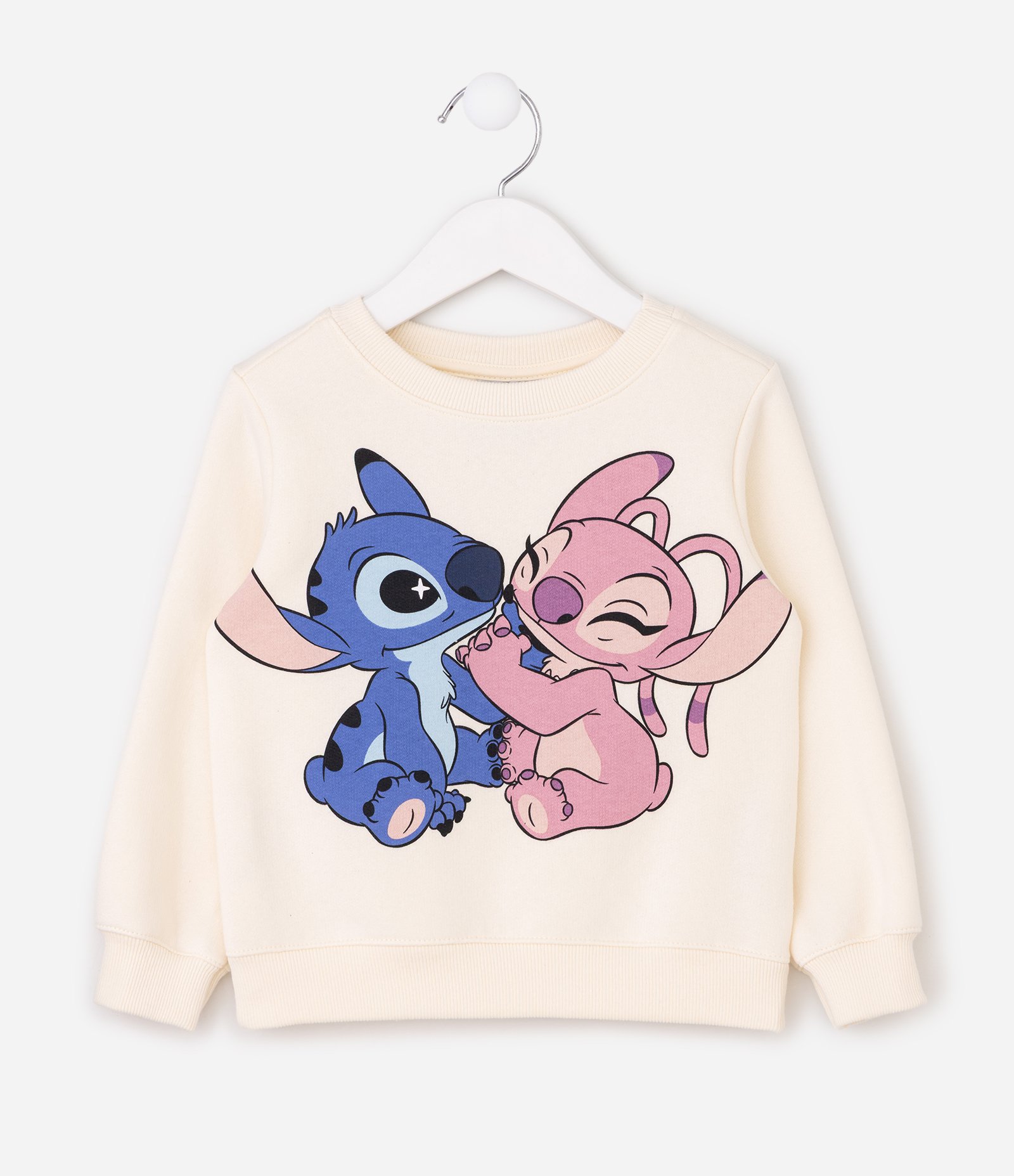 Conjunto Moletom Stitch e Angel - Tam 1 a 6 Anos Bege 2