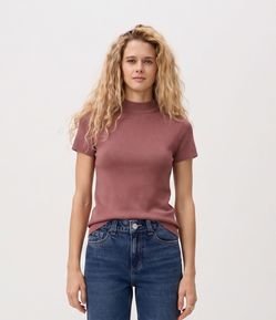 Blusa Básica em Tricô com Golinha