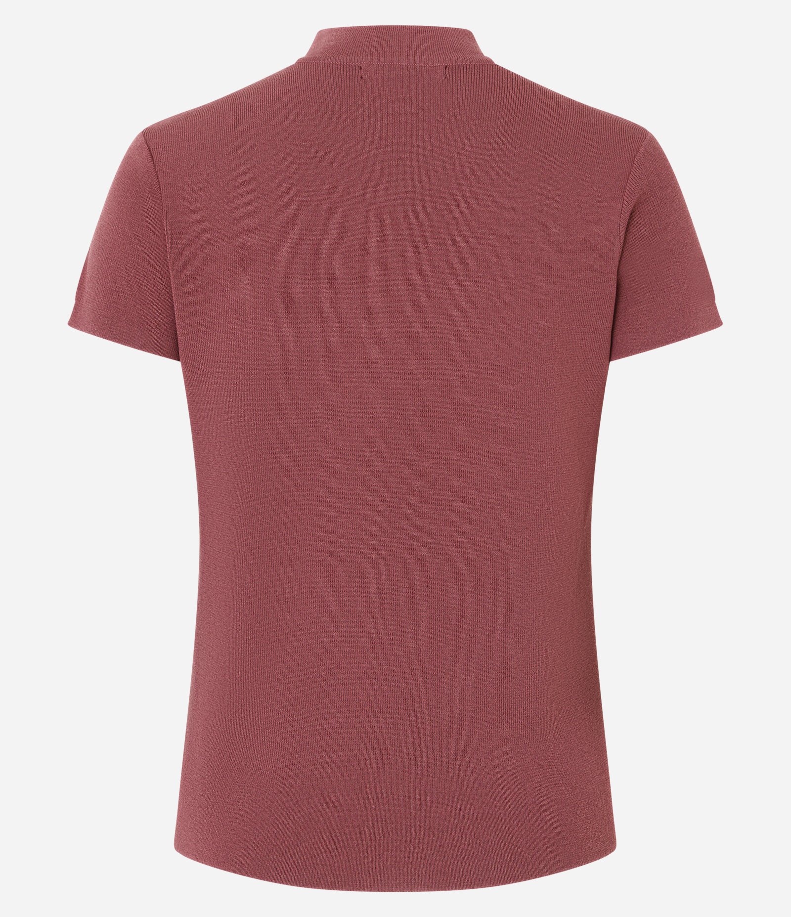 Blusa Básica em Tricô com Golinha Rosa 3