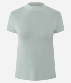 Blusa Básica em Tricô com Golinha