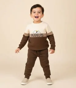 Casaco Infantil com Estampa Snoopy em Bloco de Cor – Tam 1 a 6 Anos