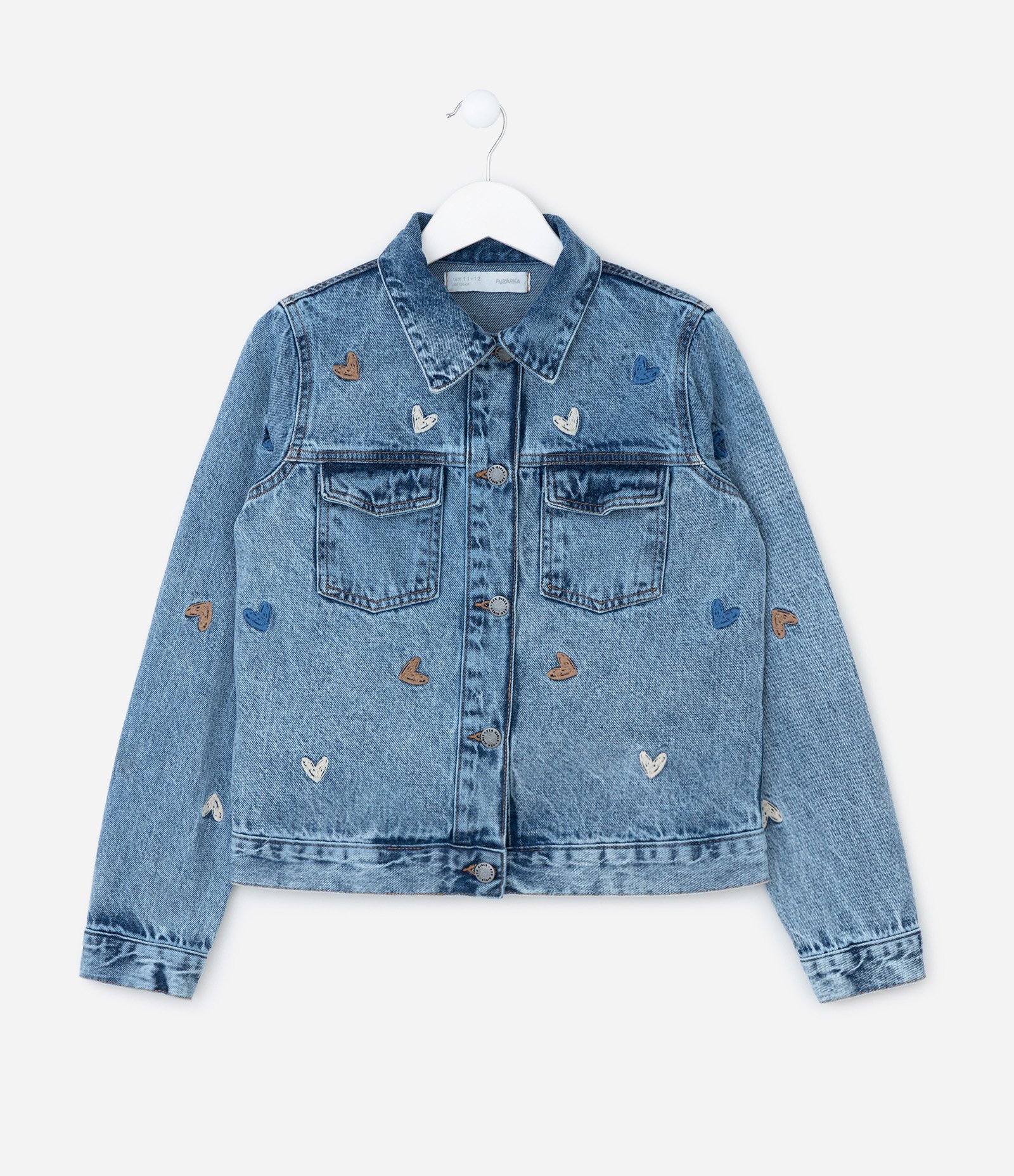 Jaqueta Jeans Infantil com Bordado de Estrelas - Tam 5 a 14 Anos Azul 2