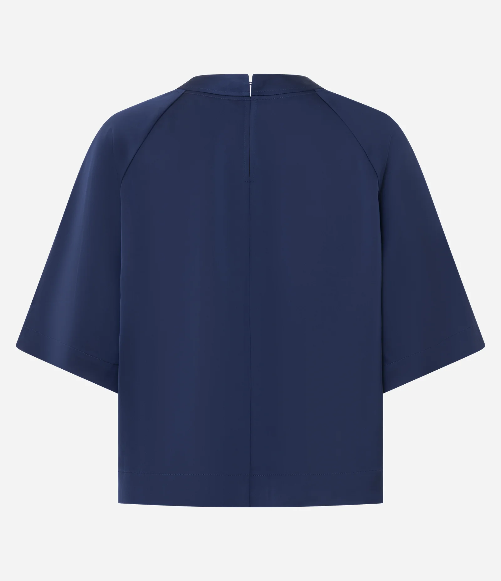 Blusa Acetinada com Mangas Raglan Azul 2