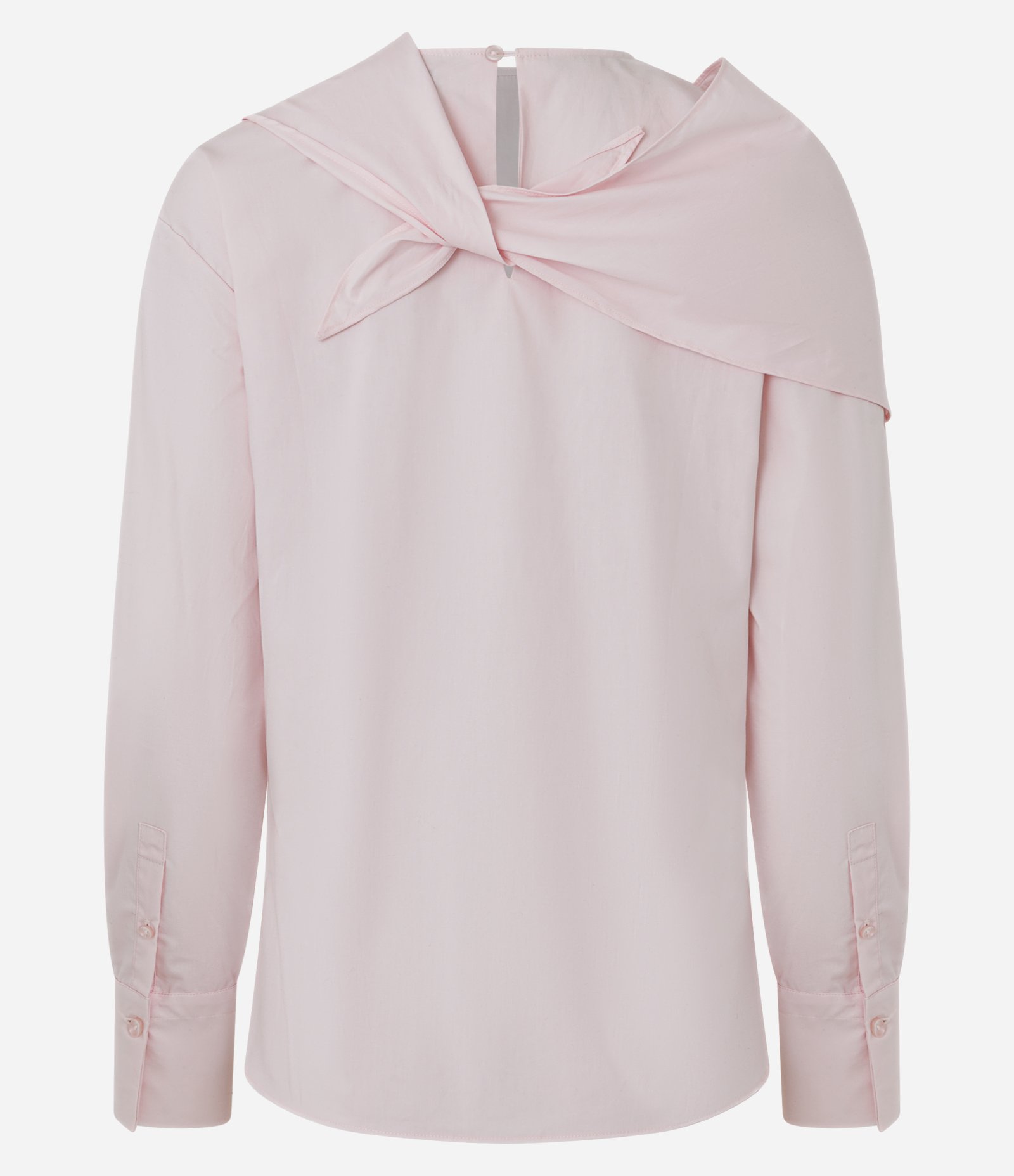Blusa em Tricoline com Detalhe de Lenço Rosa 7