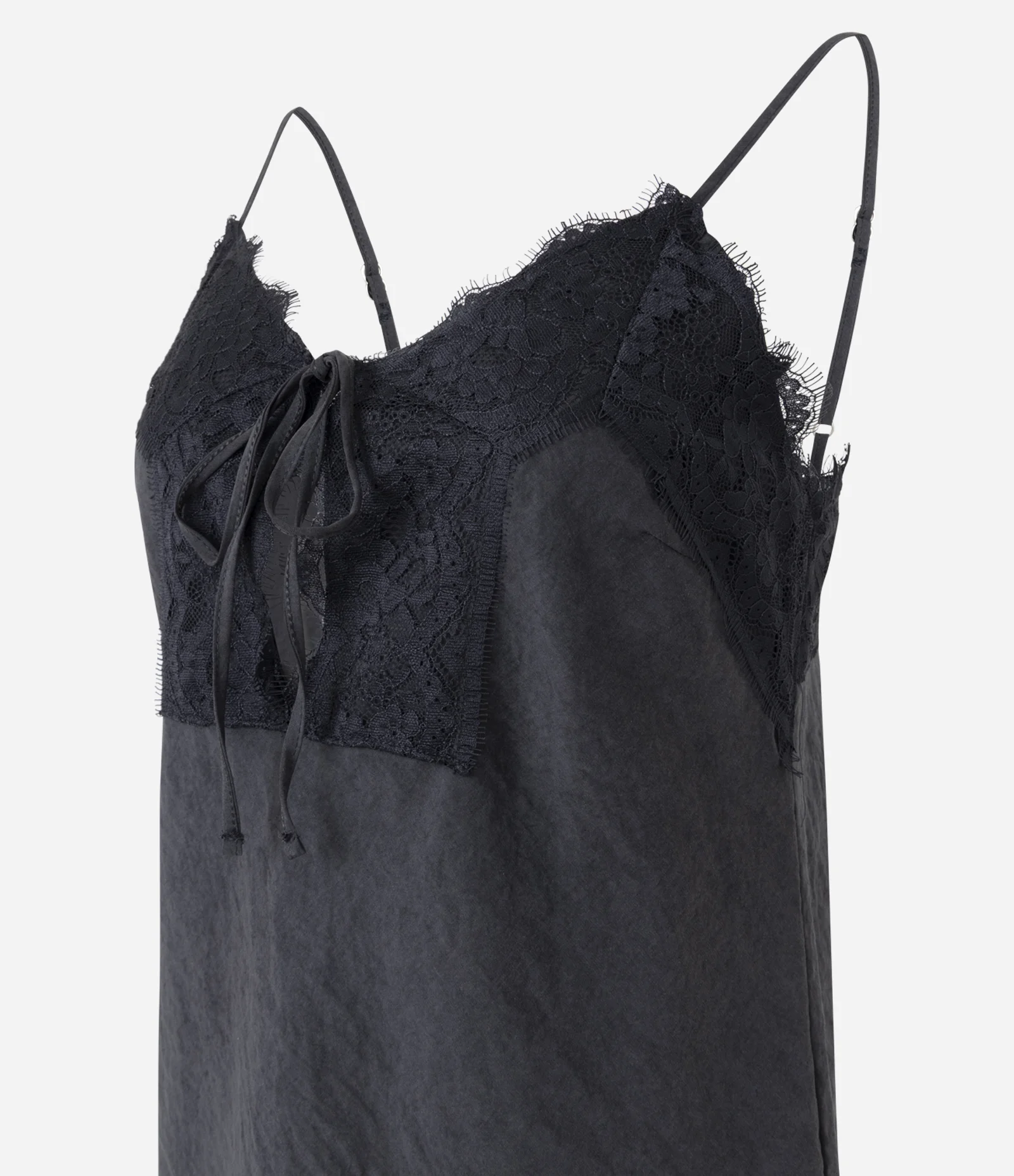 Vestido Curto de Alcinha com Renda Preto 2