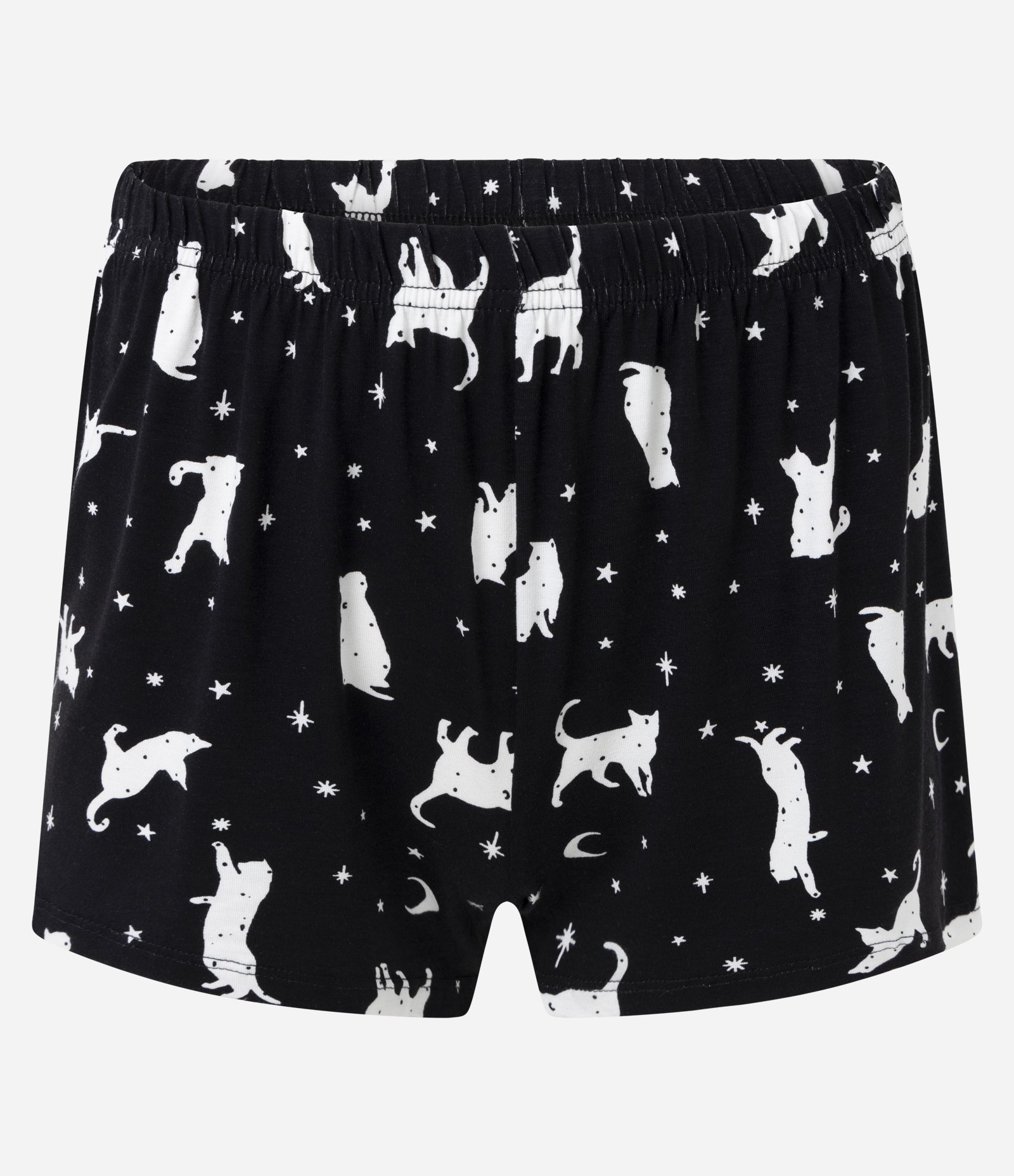 Pijama de Alcinha com Renda no Decote e Estampa Gatinhos Branco/Preto 4