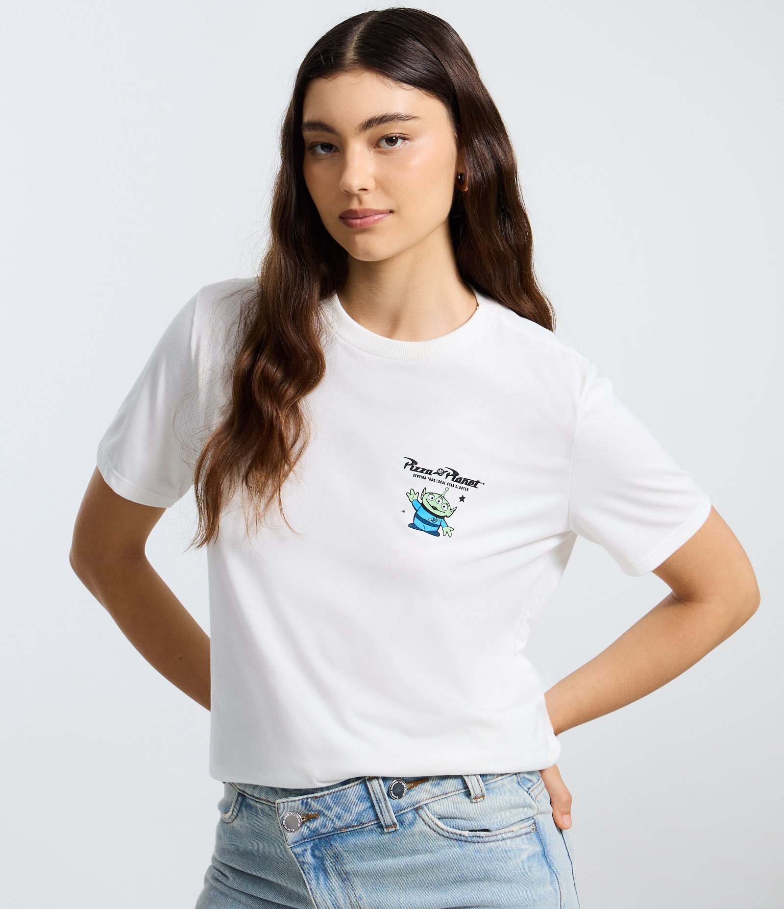 Camiseta com Estampa Toy Story Pizza Planet Branco 2