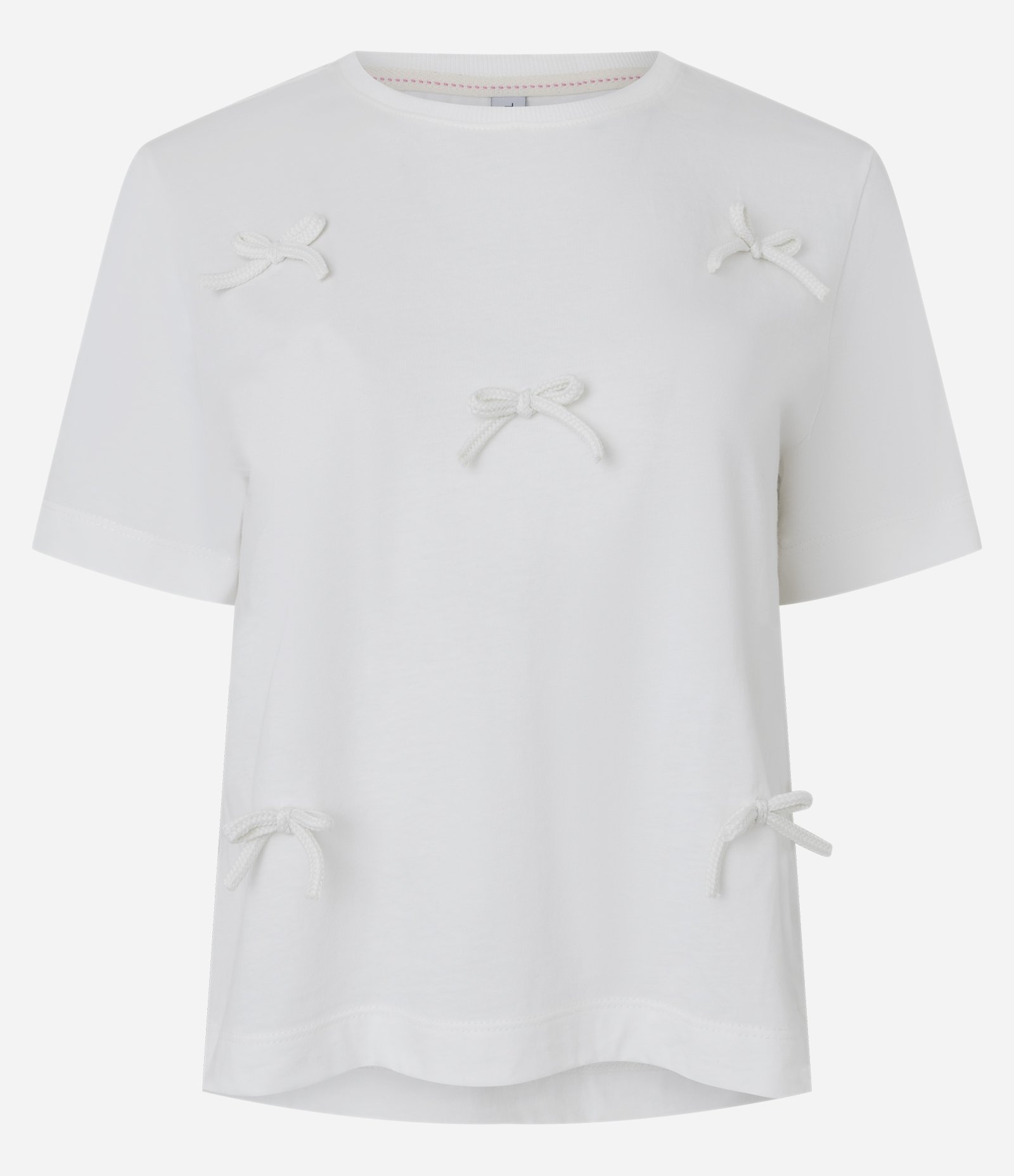 Blusa em Meia Malha com Laços Aplicados Branco 4