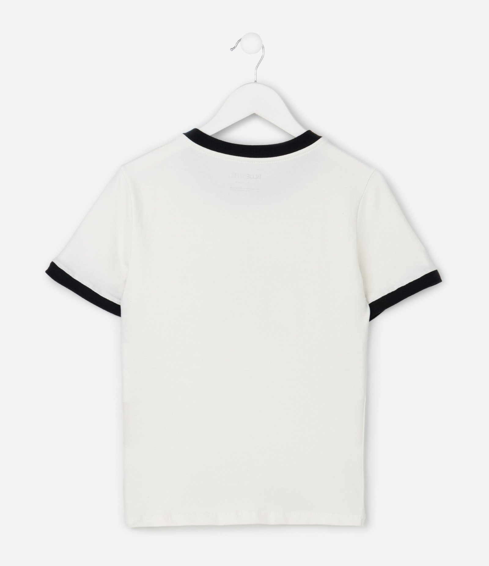 Camiseta em Algodão com Estampa Numérica com Estrela Branco 2