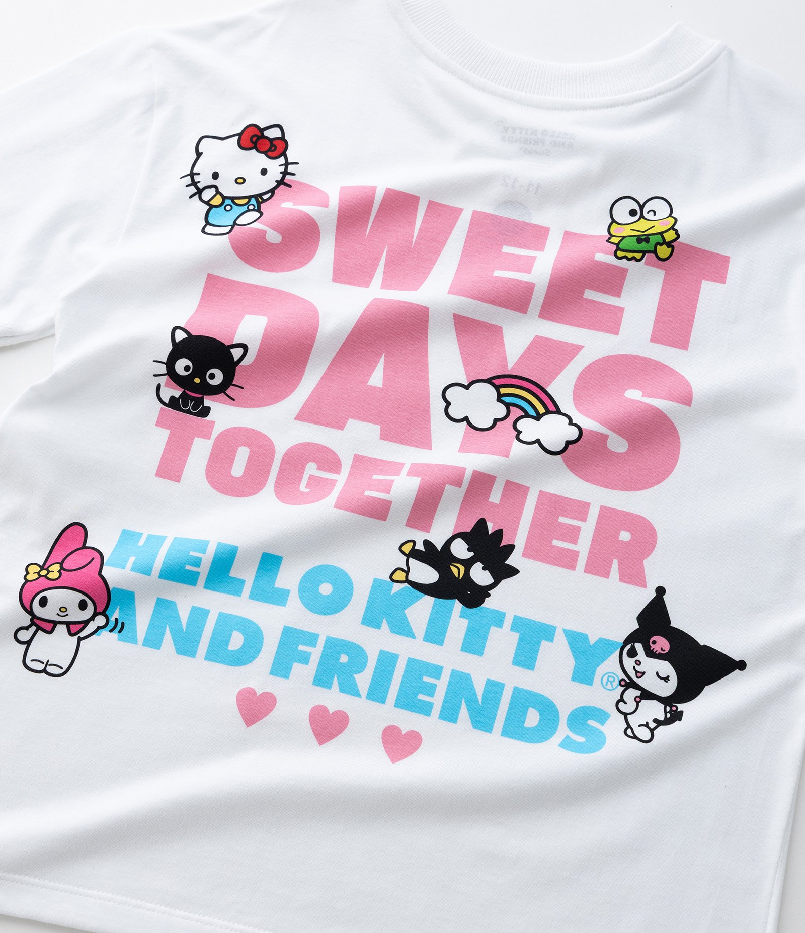 Camiseta Infantil com Renda e Estampa Hello Kitty – Tam 5 a 16 Anos Branco 5